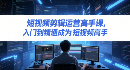 短视频剪辑运营高手课，入门到精通成为短视频高手_久创网
